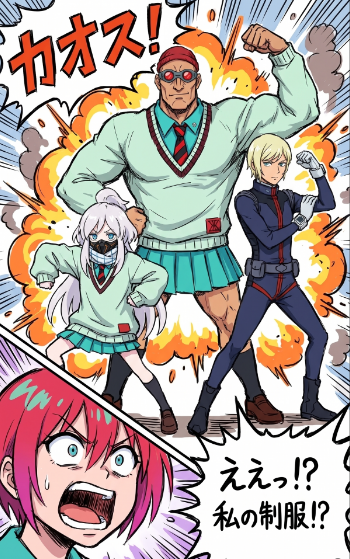 界面稿 GPT Image 2 提示词：Chaotic Manga Uniform Transformation
