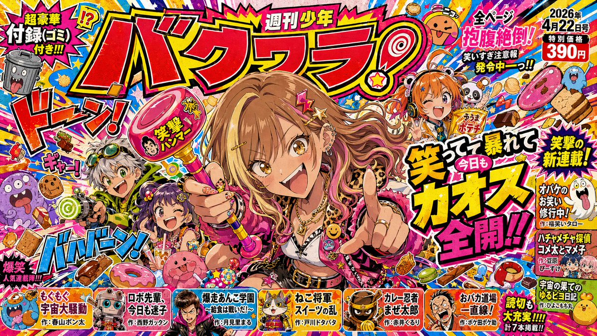 产品视觉 GPT Image 2 提示词：Chaotic Shonen Manga Cover
