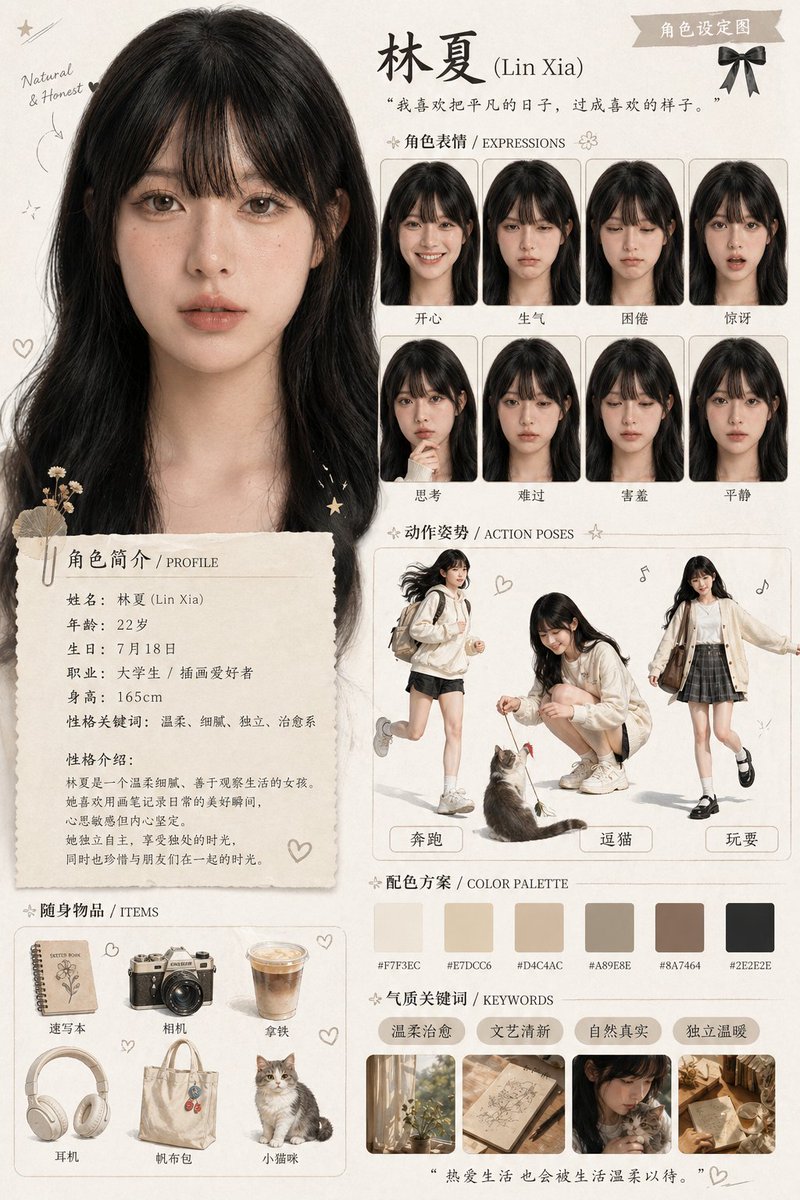 产品视觉 GPT Image 2 提示词：Character Asset Design Card