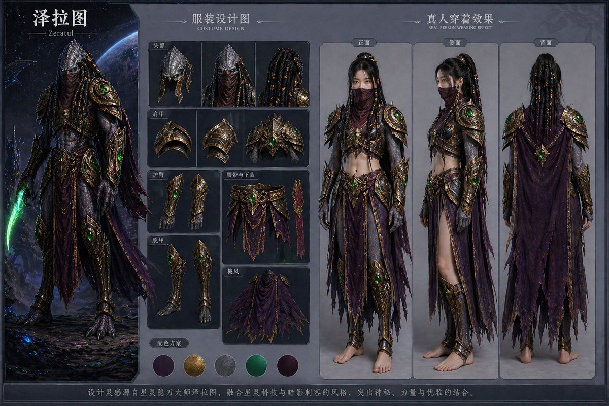 信息图 GPT Image 2 提示词：Character Costume Design Transfer