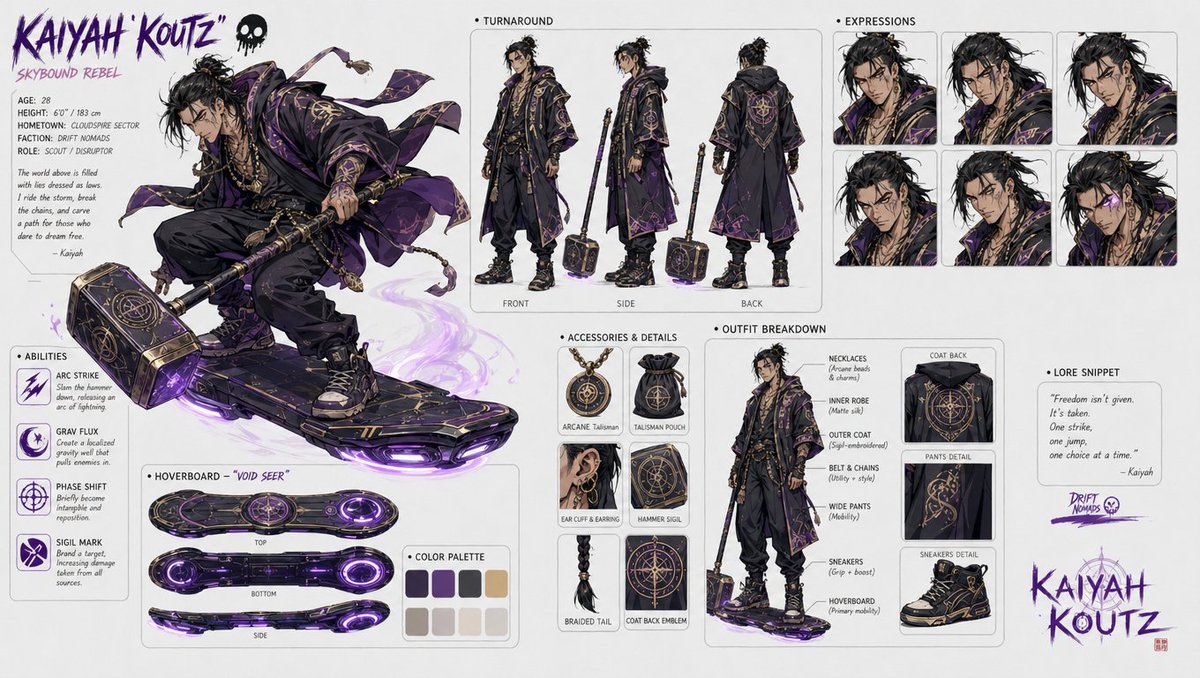 角色设定 GPT Image 2 提示词：Character design refinement