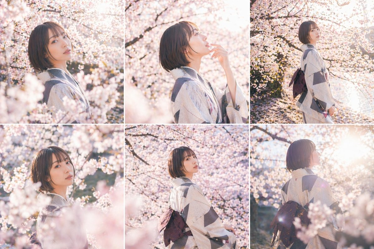 产品视觉 GPT Image 2 提示词：Cherry Blossom Kimono Portrait Grid
