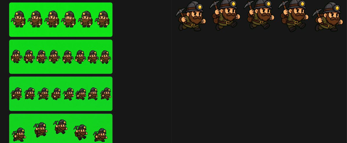 界面稿 GPT Image 2 提示词：Chibi Miner Game Sprite Sheet