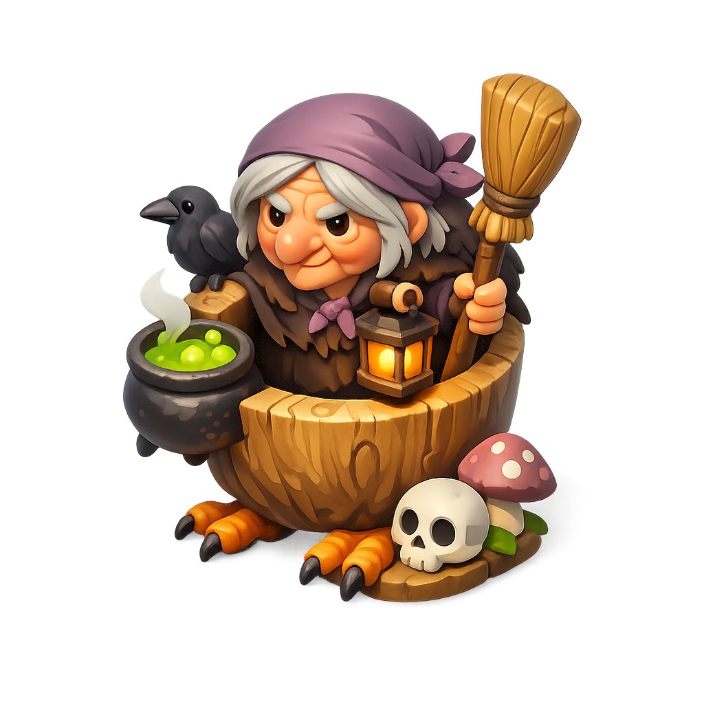 产品视觉 GPT Image 2 提示词：Chibi Witch Owl Figurine