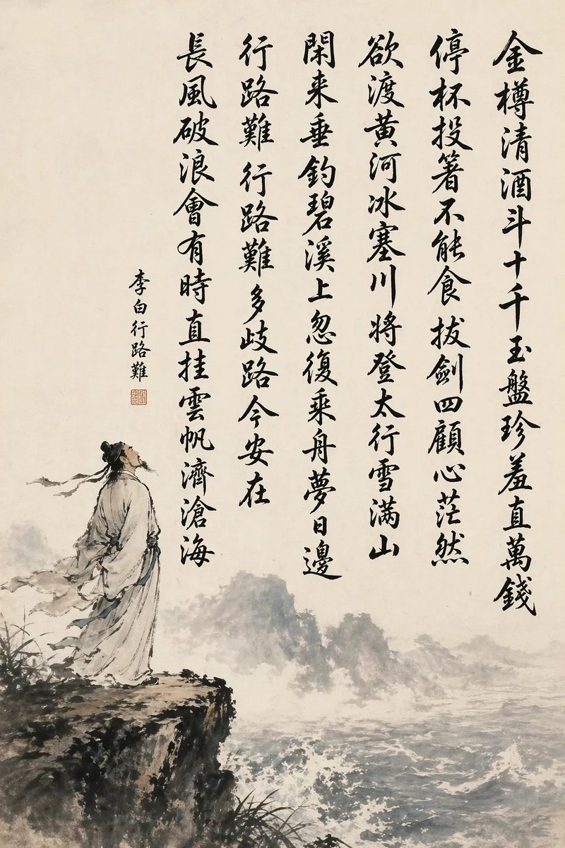 产品视觉 GPT Image 2 提示词：Chinese Calligraphy Poem Scroll