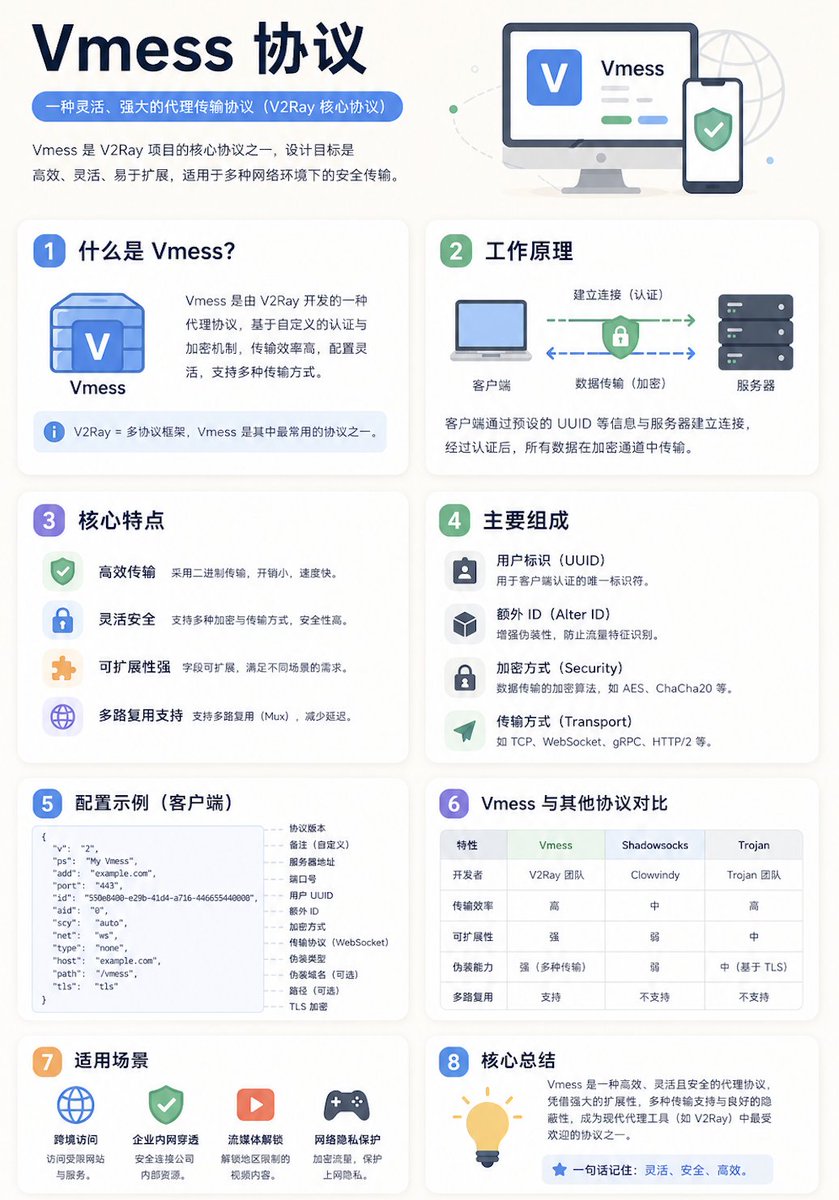 产品视觉 GPT Image 2 提示词：Chinese Vmess Protocol Infographic