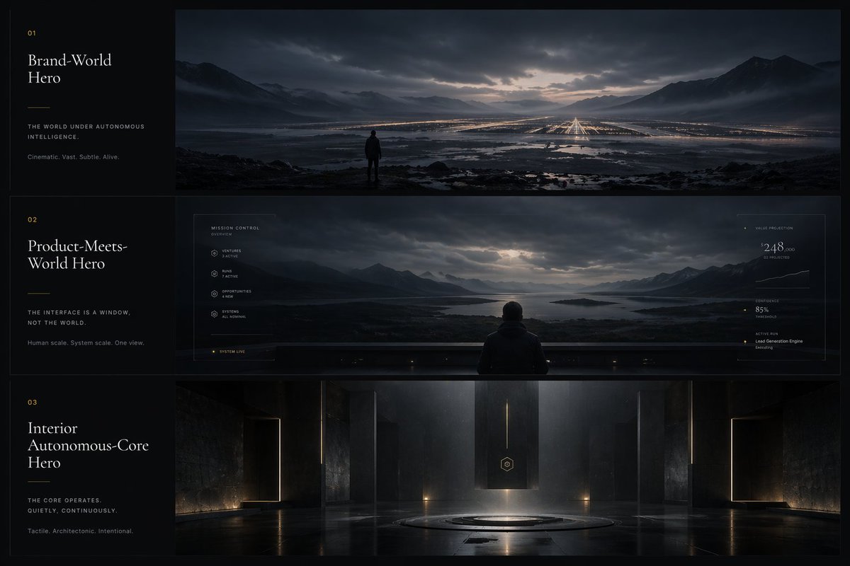 产品视觉 GPT Image 2 提示词：Cinematic Autonomous AI Mood Board