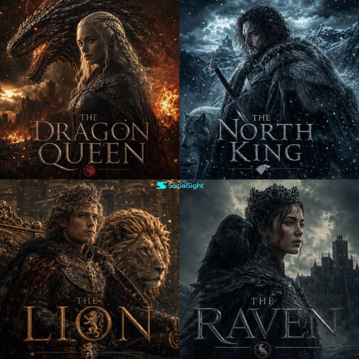 产品视觉 GPT Image 2 提示词：Cinematic Fantasy Character Poster Grid