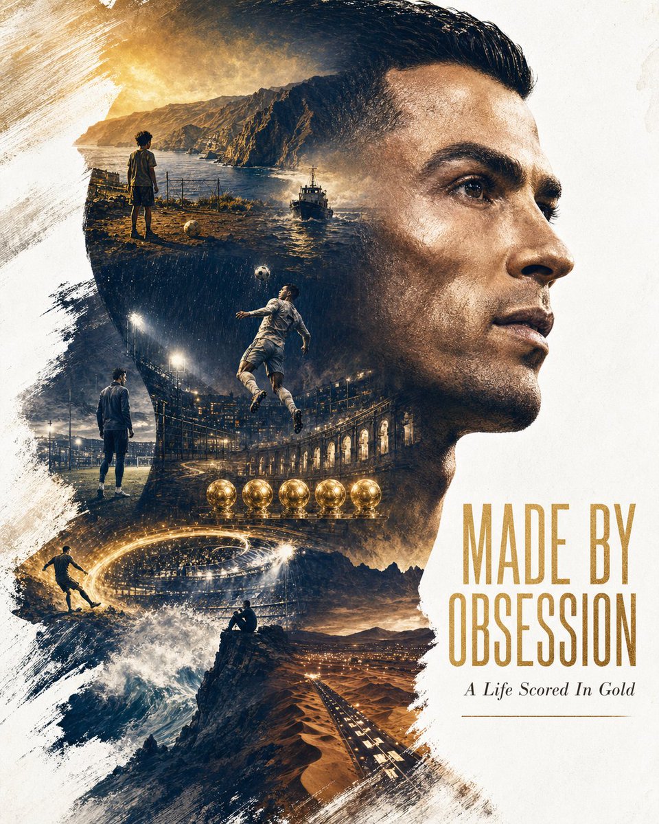 产品视觉 GPT Image 2 提示词：Cinematic Football Legend Silhouette Poster