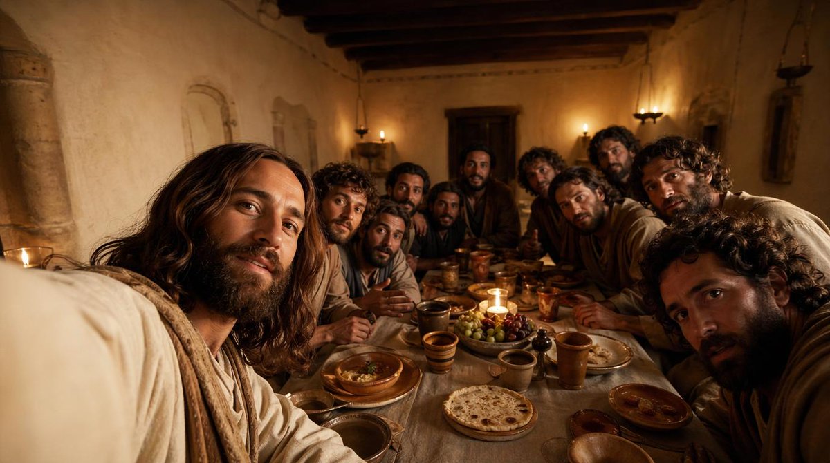 界面稿 GPT Image 2 提示词：Cinematic Last Supper Scene