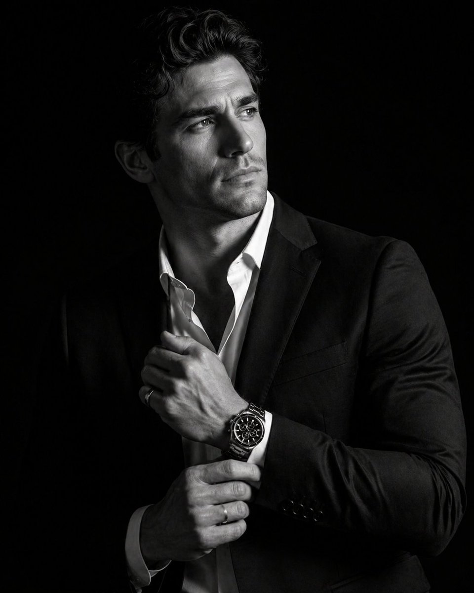 界面稿 GPT Image 2 提示词：Cinematic Male Suit Portrait