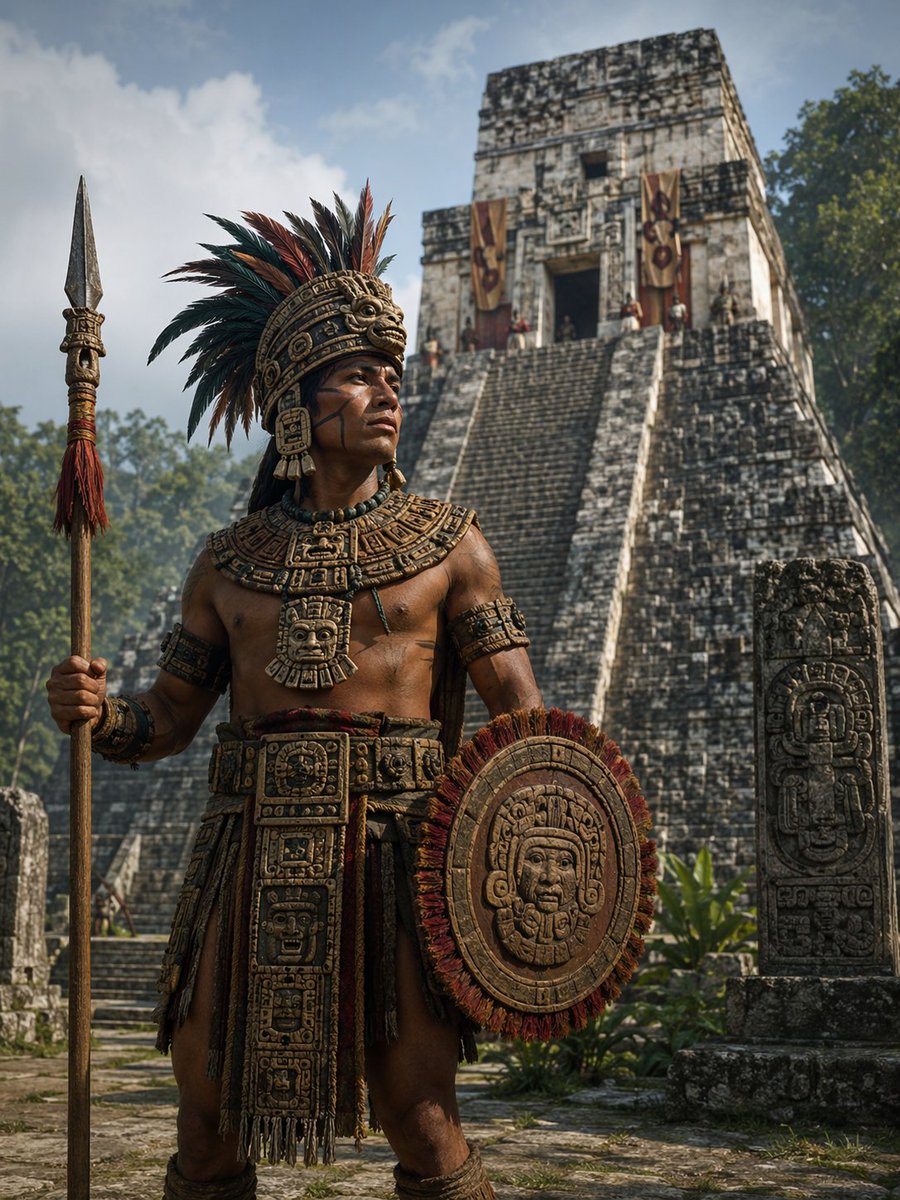 角色设定 GPT Image 2 提示词：Cinematic Mesoamerican Warrior Portrait