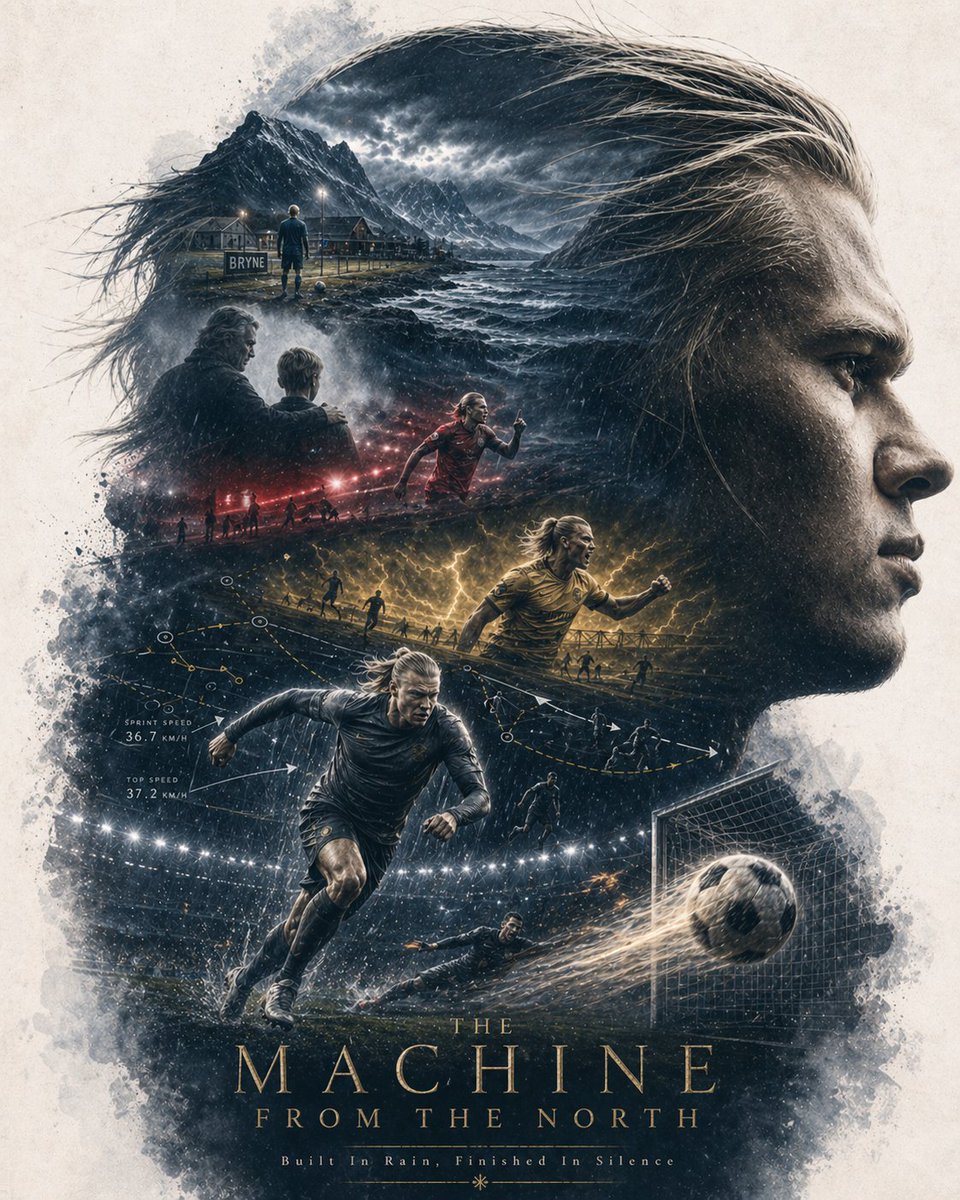 产品视觉 GPT Image 2 提示词：Cinematic Nordic Football Legend Poster
