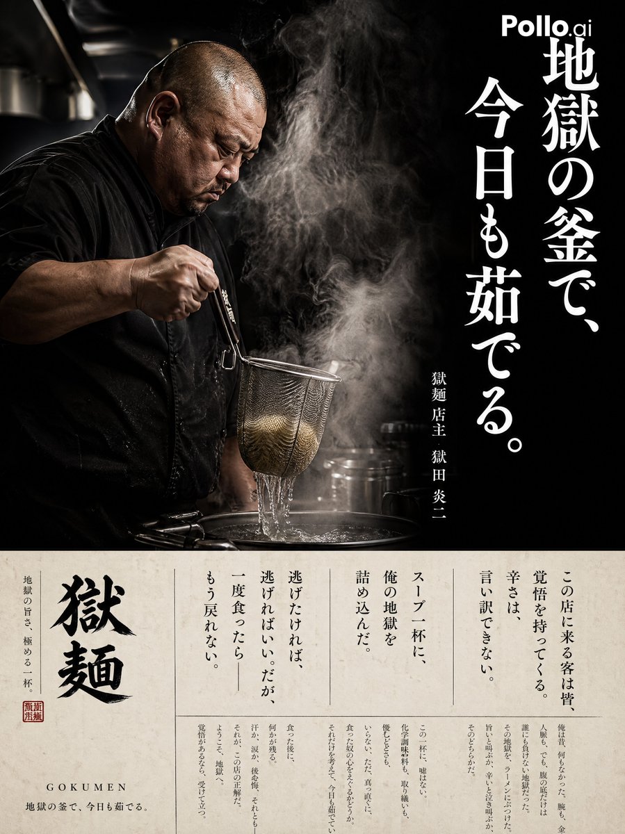 产品视觉 GPT Image 2 提示词：Cinematic Ramen Shop Commercial Poster