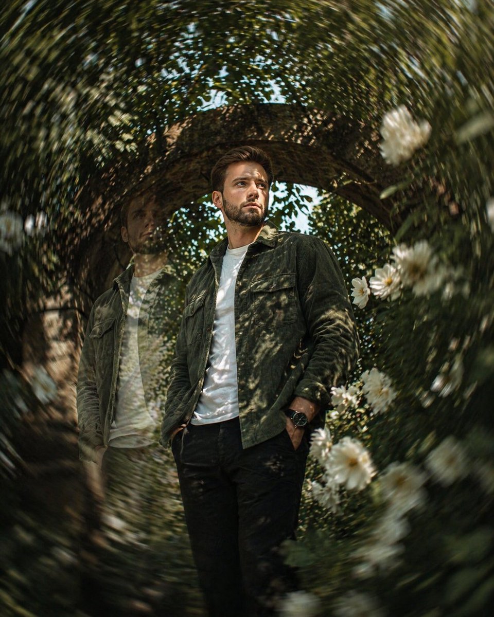 界面稿 GPT Image 2 提示词：Cinematic surreal garden portrait prompt