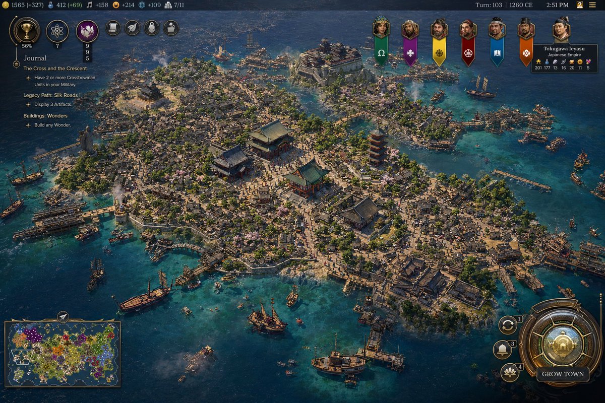 产品视觉 GPT Image 2 提示词：Civilization-Style Japanese Island City