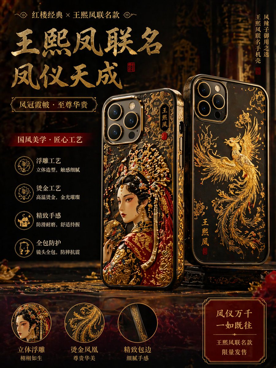 产品视觉 GPT Image 2 提示词：Classical Literature Themed Phone Case Prompt