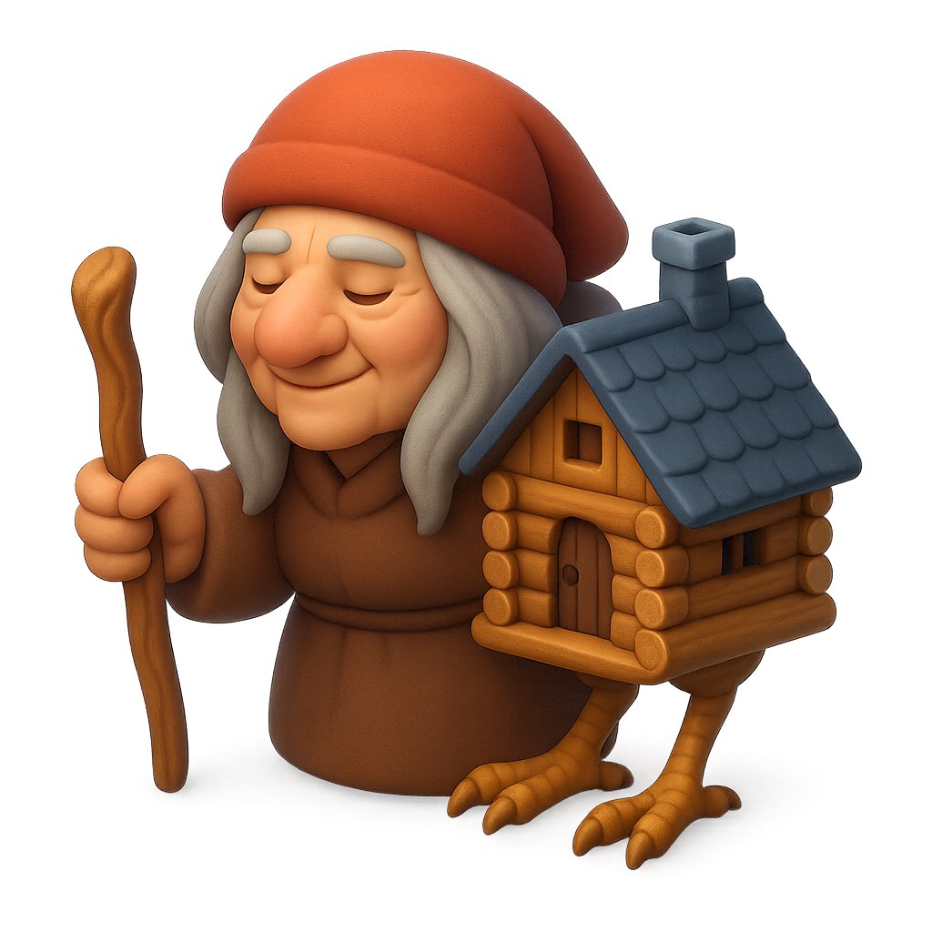产品视觉 GPT Image 2 提示词：Clay Baba Yaga With Chicken-Leg Hut