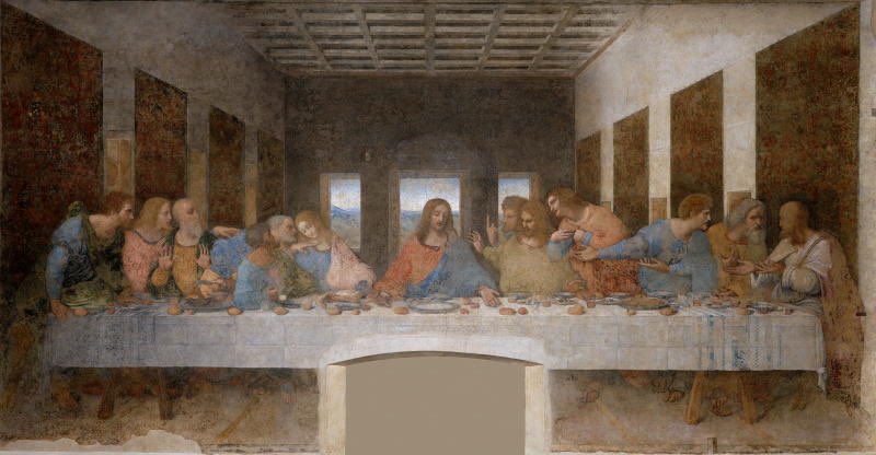 产品视觉 GPT Image 2 提示词：Clean Photo of The Last Supper Fresco