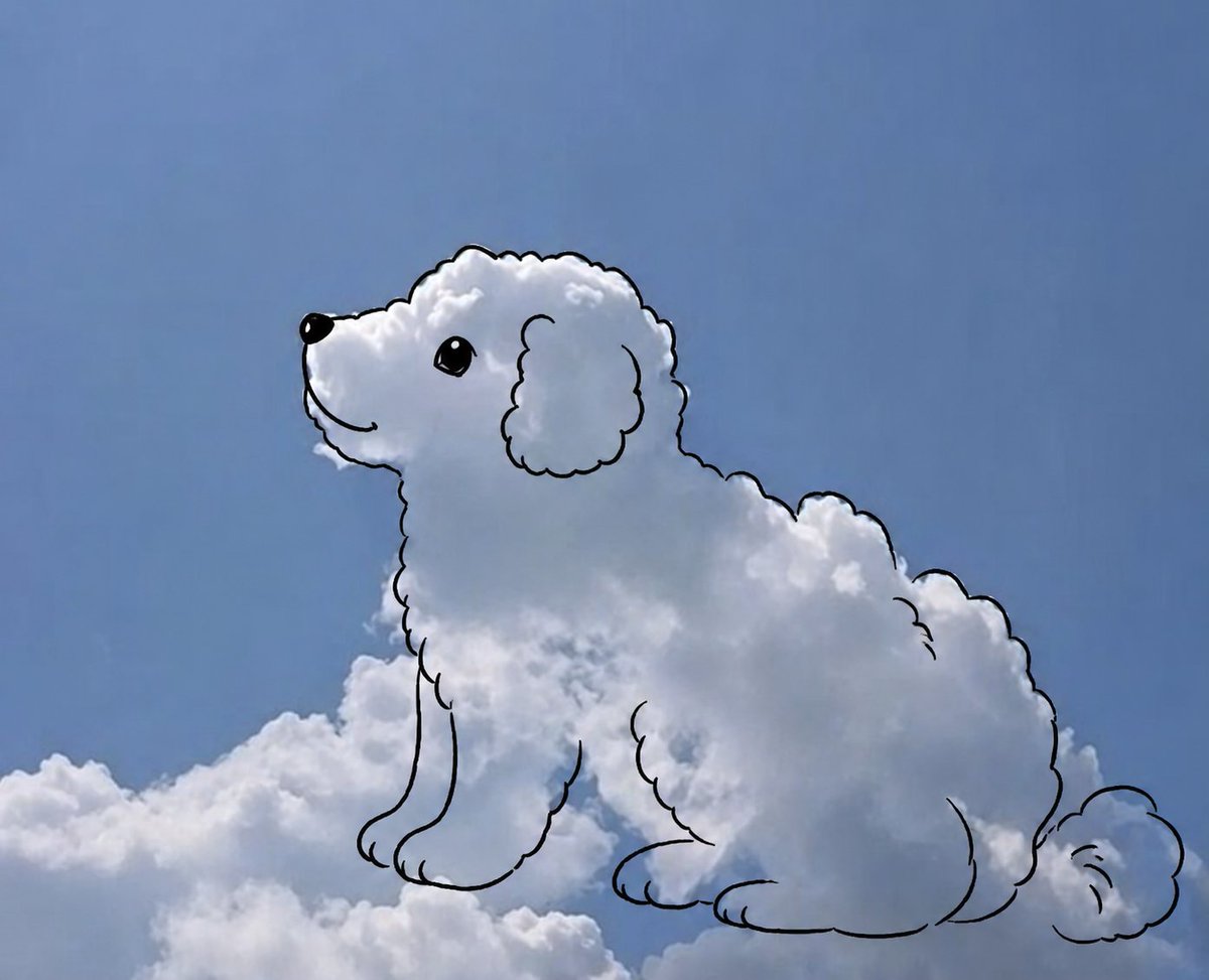 创意灵感 GPT Image 2 提示词：Cloud shape doodle generation