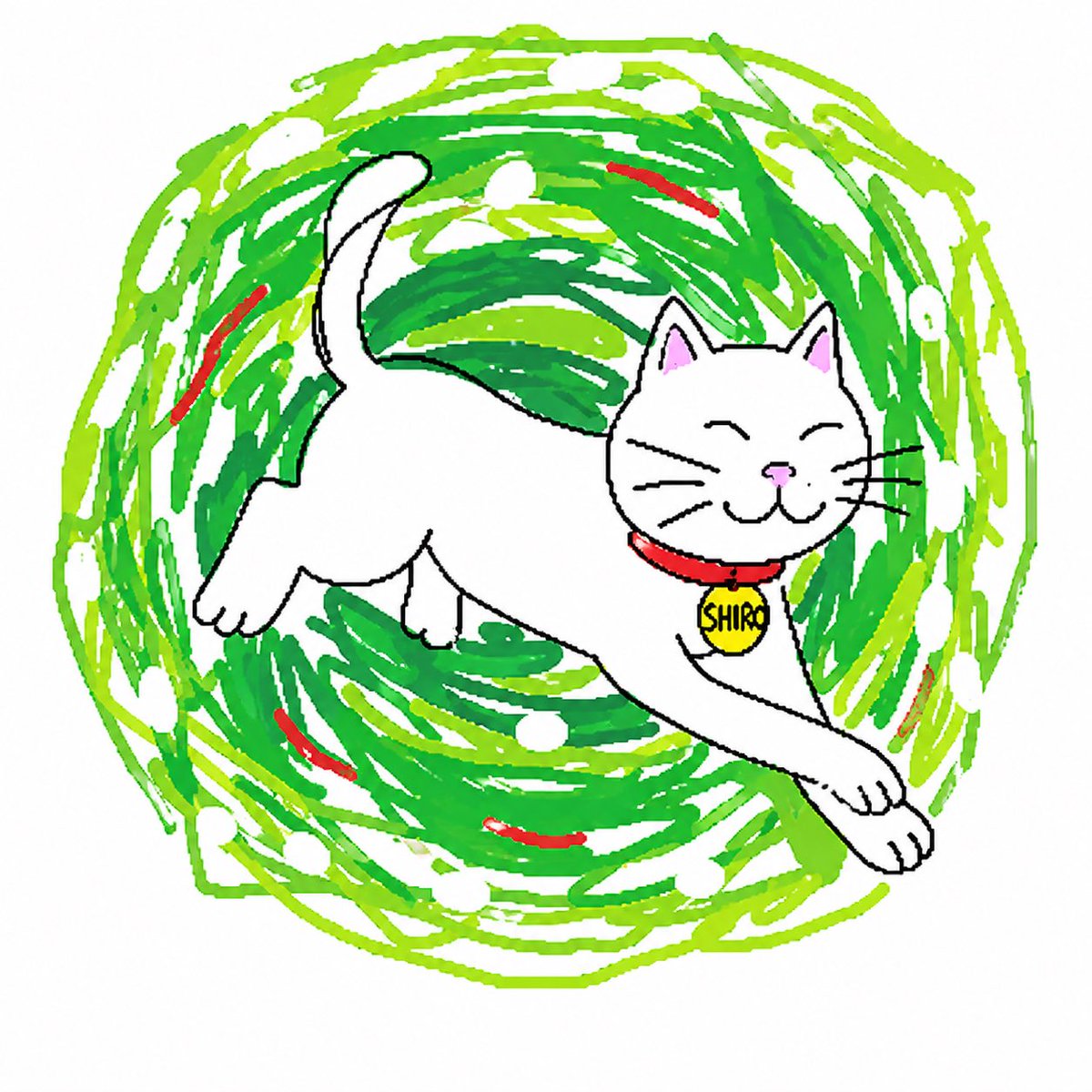 界面稿 GPT Image 2 提示词：Clumsy Scribble Cat Doodle