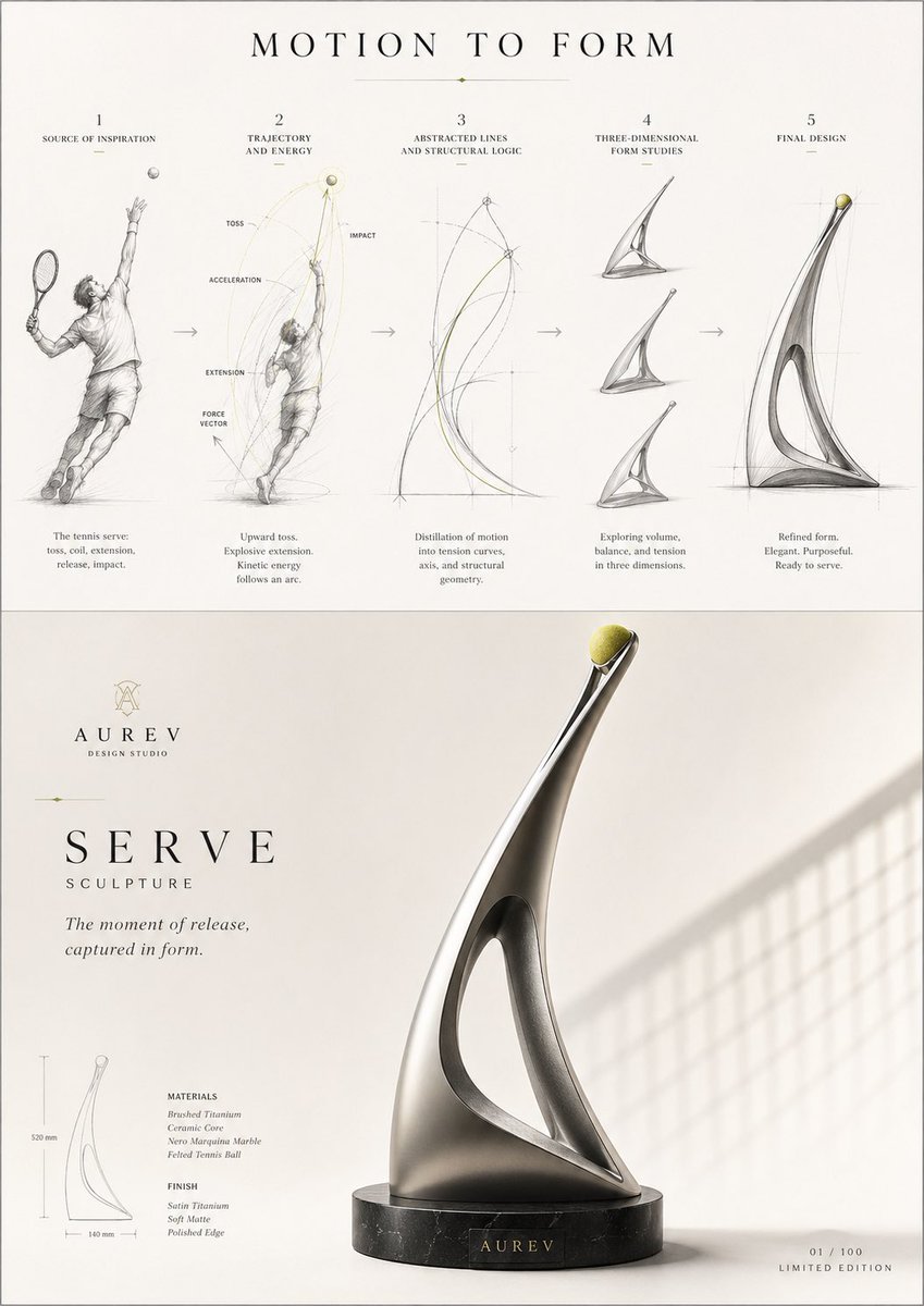 产品视觉 GPT Image 2 提示词：Concept to Form Design Process