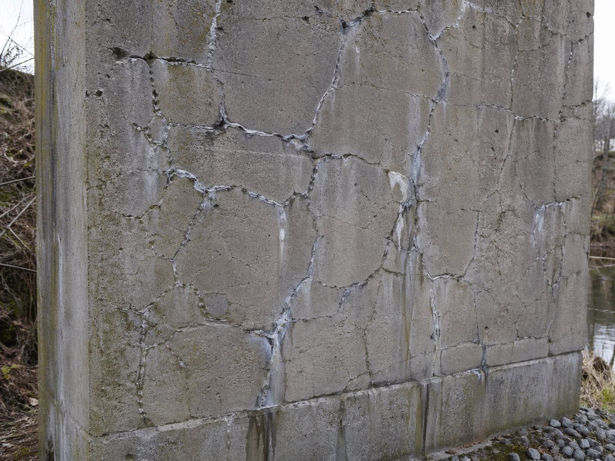 信息图 GPT Image 2 提示词：Concrete Wall with ASR Map Cracking