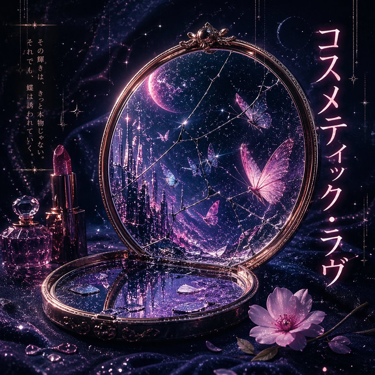 界面稿 GPT Image 2 提示词：Cosmic Broken Compact Album Cover