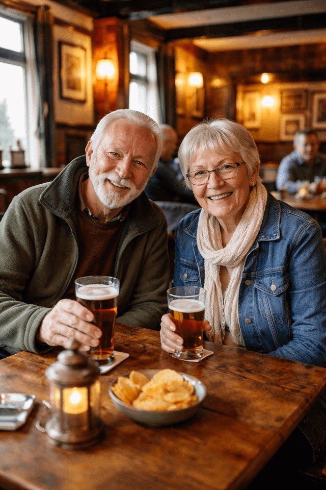 角色设定 GPT Image 2 提示词：Couple Pub Portrait Transformation