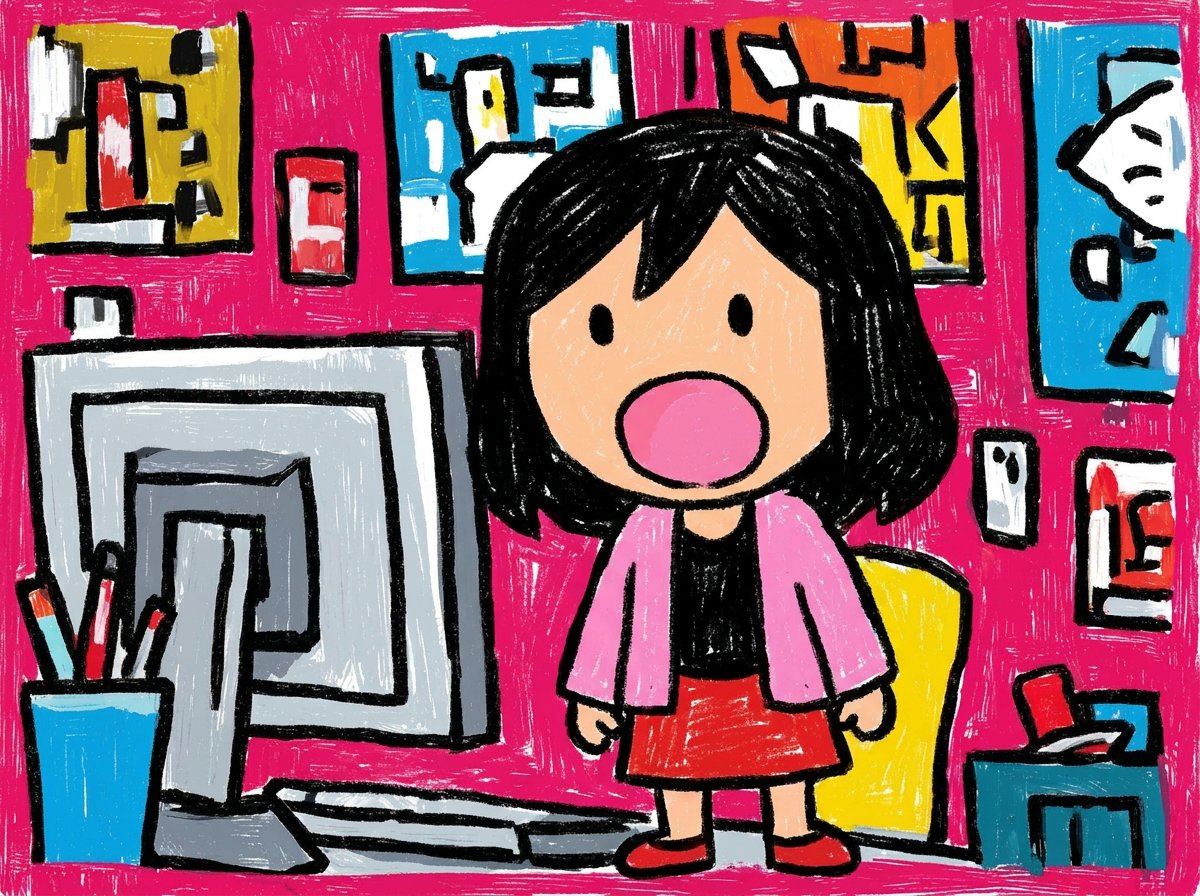 产品视觉 GPT Image 2 提示词：Crayon Cartoon Artist Studio