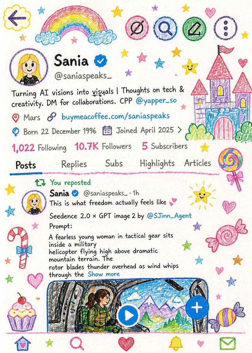 角色设定 GPT Image 2 提示词：Crayon Style Child Illustration