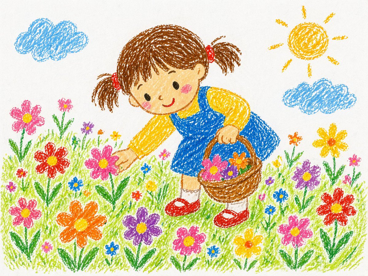 创意灵感 GPT Image 2 提示词：Crayon Style Drawing Prompt