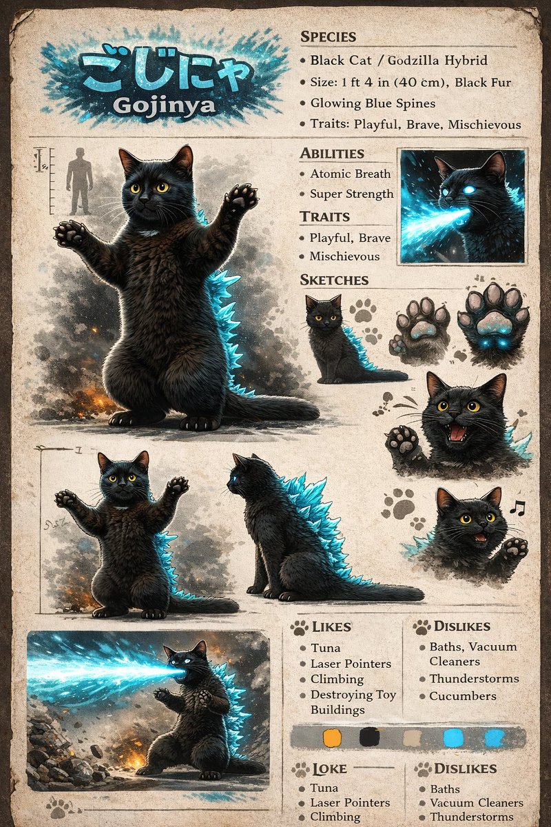 产品视觉 GPT Image 2 提示词：Creature Concept Reference Sheet