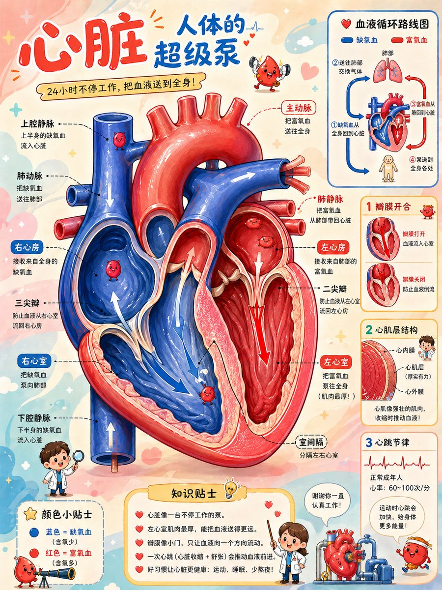 产品视觉 GPT Image 2 提示词：Cute Heart Cutaway Infographic