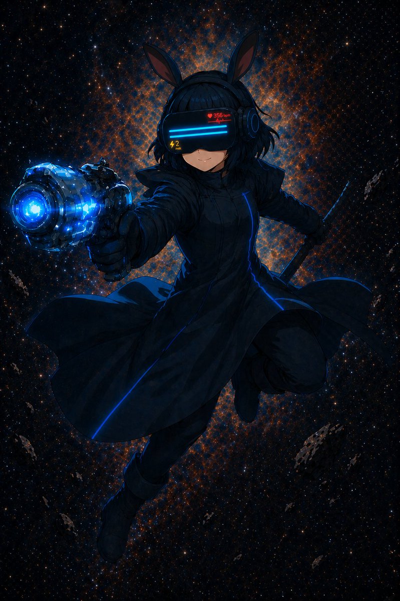 产品视觉 GPT Image 2 提示词：Cyber Bunny Visor Space Warrior