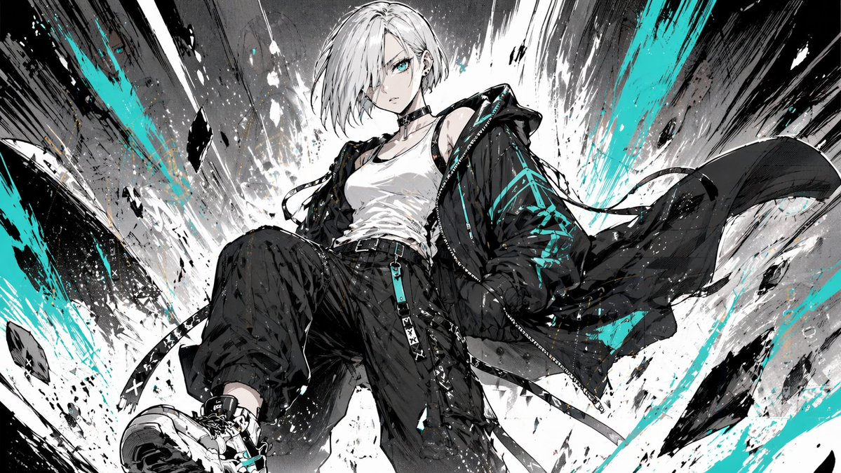 产品视觉 GPT Image 2 提示词：Cyber Streetwear Manga Splash Art