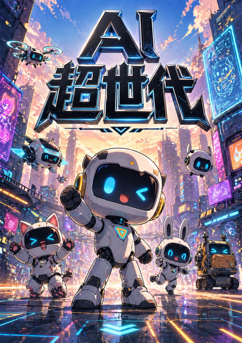 产品视觉 GPT Image 2 提示词：Cyberpunk AI Typeface Poster