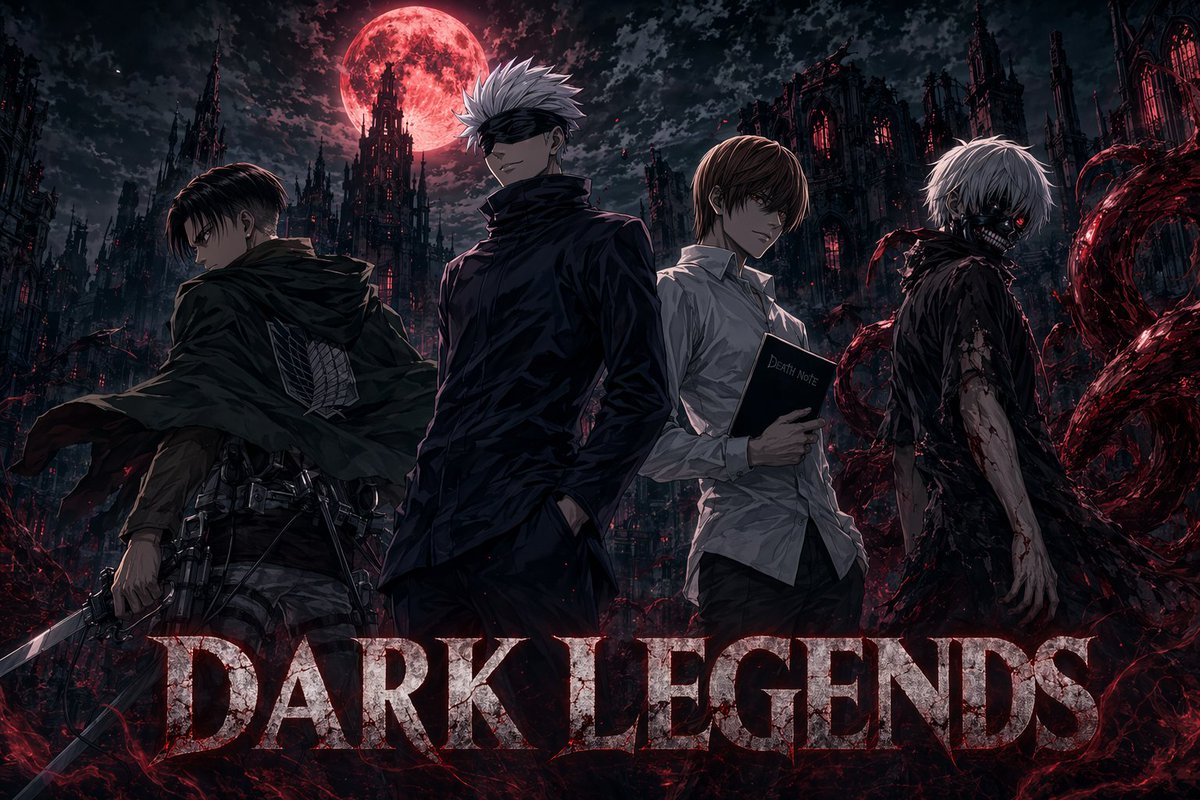产品视觉 GPT Image 2 提示词：Dark Anime Legends Poster