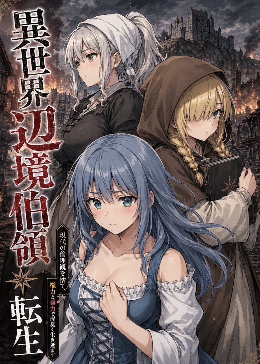 界面稿 GPT Image 2 提示词：Dark Fantasy Isekai Novel Cover