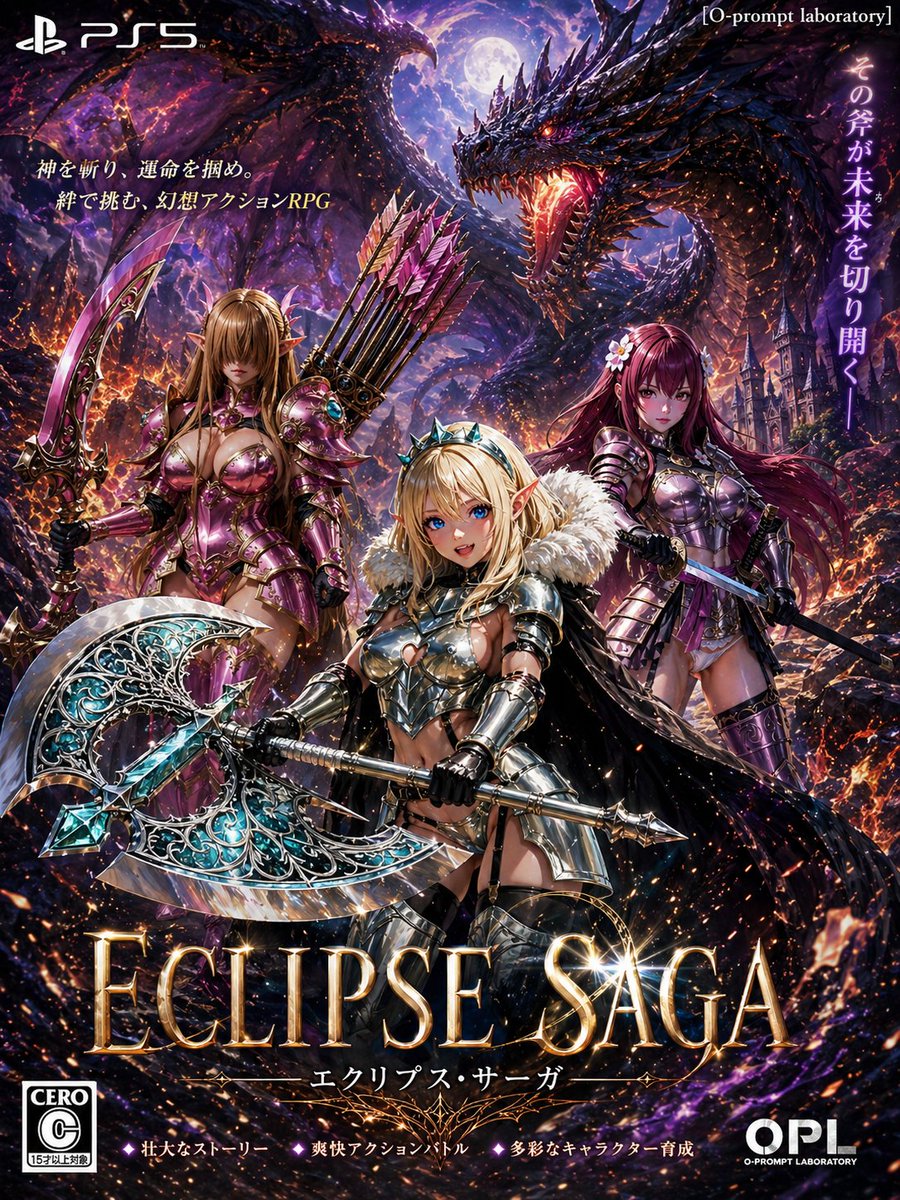 产品视觉 GPT Image 2 提示词：Dark Fantasy PS5 RPG Cover Art