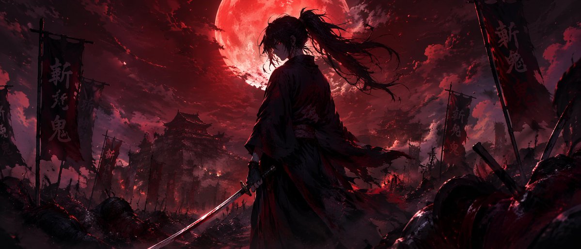 界面稿 GPT Image 2 提示词：Dark Fantasy Samurai Battlefield
