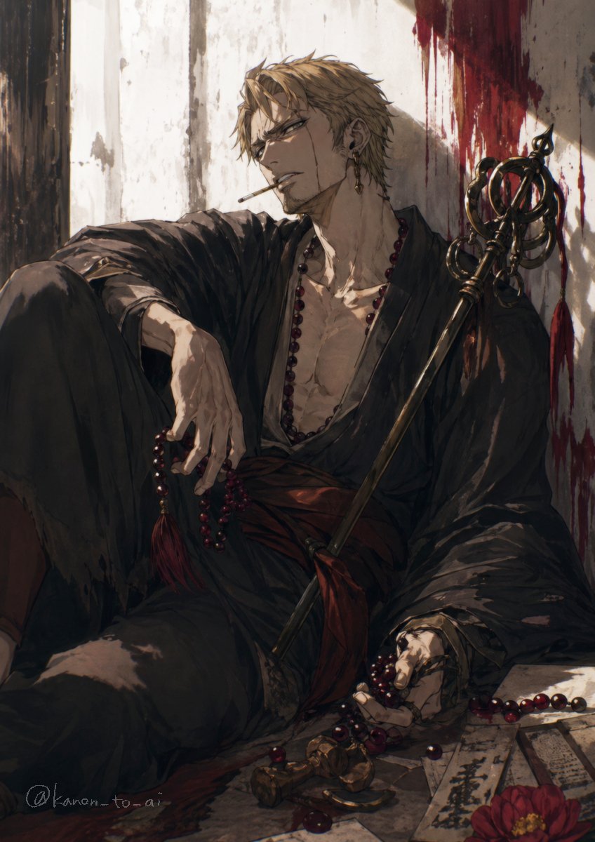 角色设定 GPT Image 2 提示词：Dark Fantasy Wounded Monk Portrait