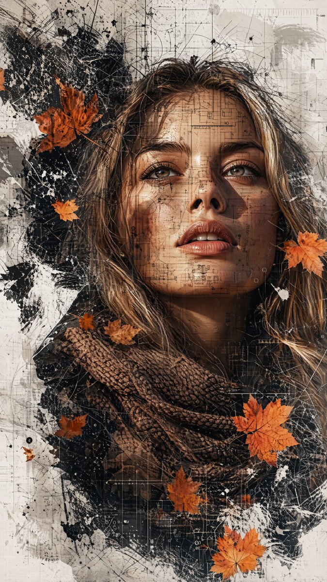 信息图 GPT Image 2 提示词：Deconstructed High-Fashion Collage Portrait