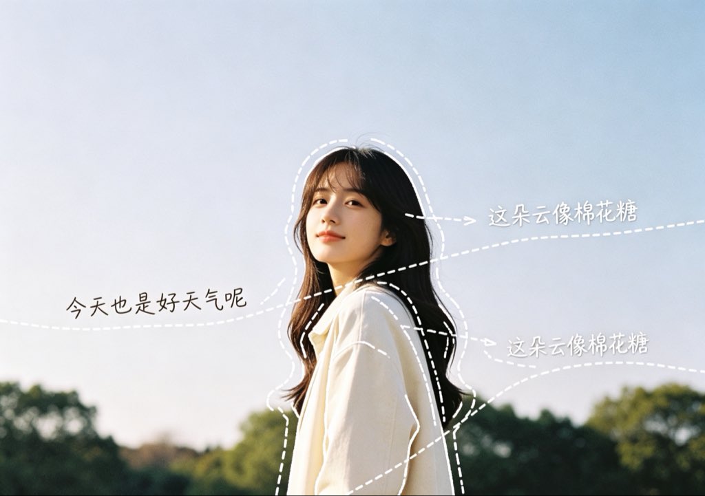 界面稿 GPT Image 2 提示词：Diary-Style Annotated Portrait