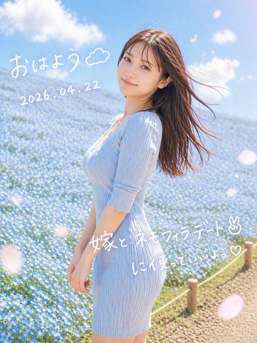 角色设定 GPT Image 2 提示词：Dreamy Nemophila Date Portrait