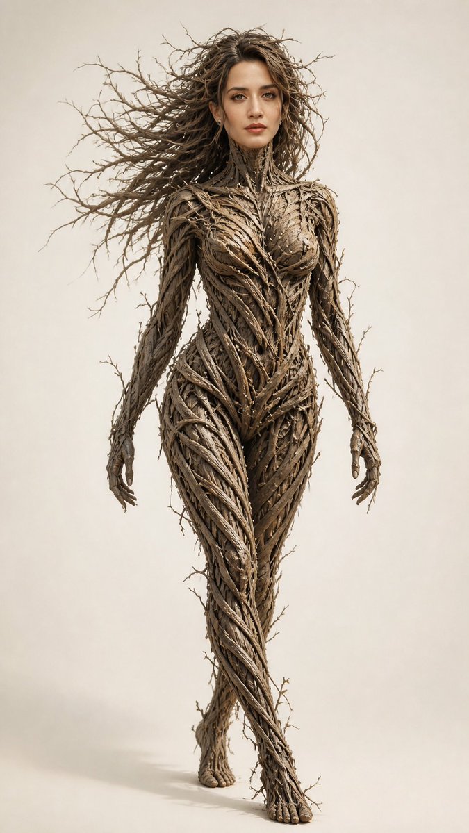 角色设定 GPT Image 2 提示词：Dry Branch Sculpture Portrait