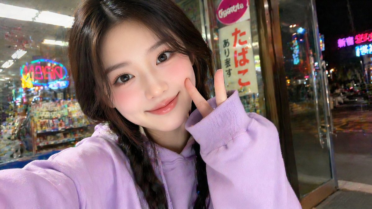 界面稿 GPT Image 2 提示词：East Asian Girl Influencer Portrait