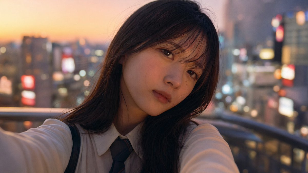 创意灵感 GPT Image 2 提示词：Emotional Japanese Student Selfie
