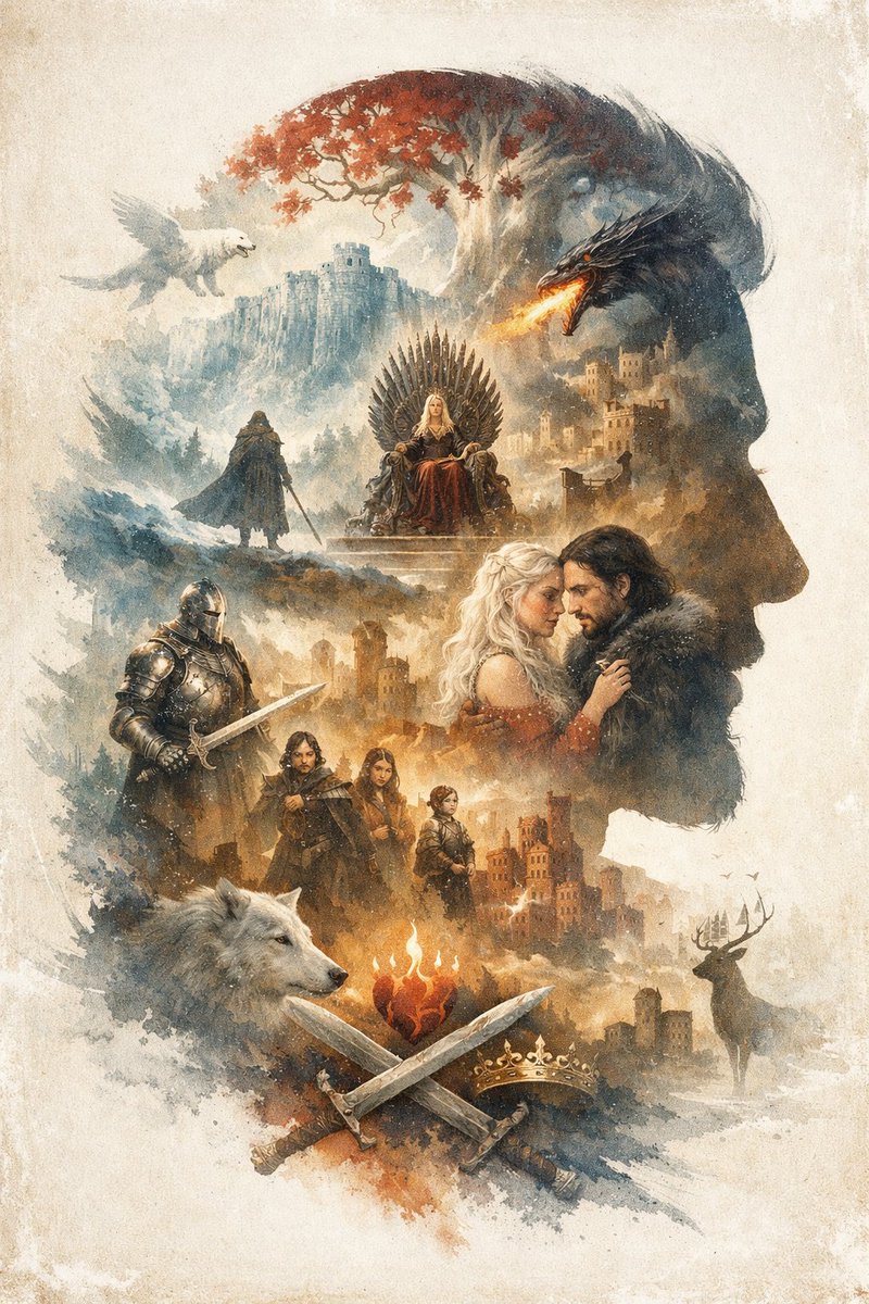产品视觉 GPT Image 2 提示词：Epic Fantasy Double Exposure Silhouette
