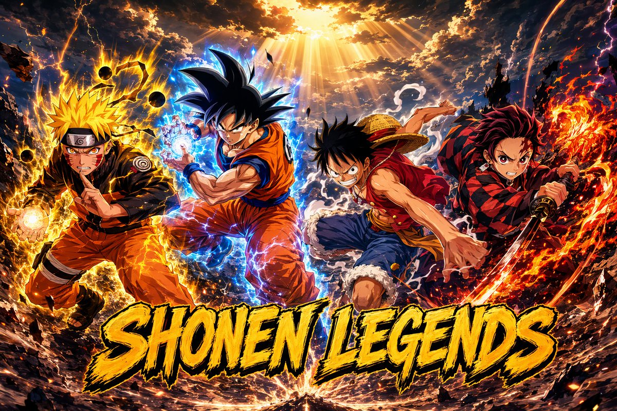 产品视觉 GPT Image 2 提示词：Epic Shonen Crossover Poster